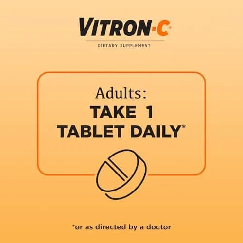 Vitron-C Iron Supplement Plus Vitamin C 60 Ct | Immunity & Energy Support, Vegan, Gluten-Free thumbnail 5