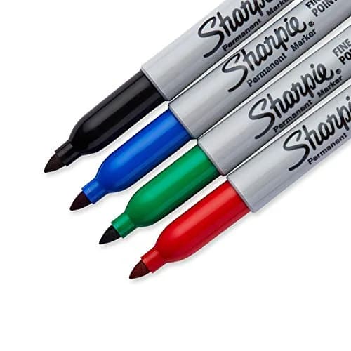 Sharpie Permanent Markers Fine Point Assorted Colours 4 Count | Smooth Ink Flow thumbnail 3