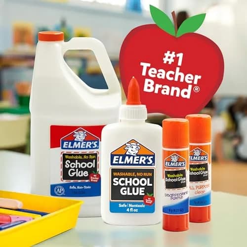 Elmer's Disappearing Purple School Glue Sticks, Washable, 3 Count (22g Each) | #1 Teacher Brand thumbnail 5