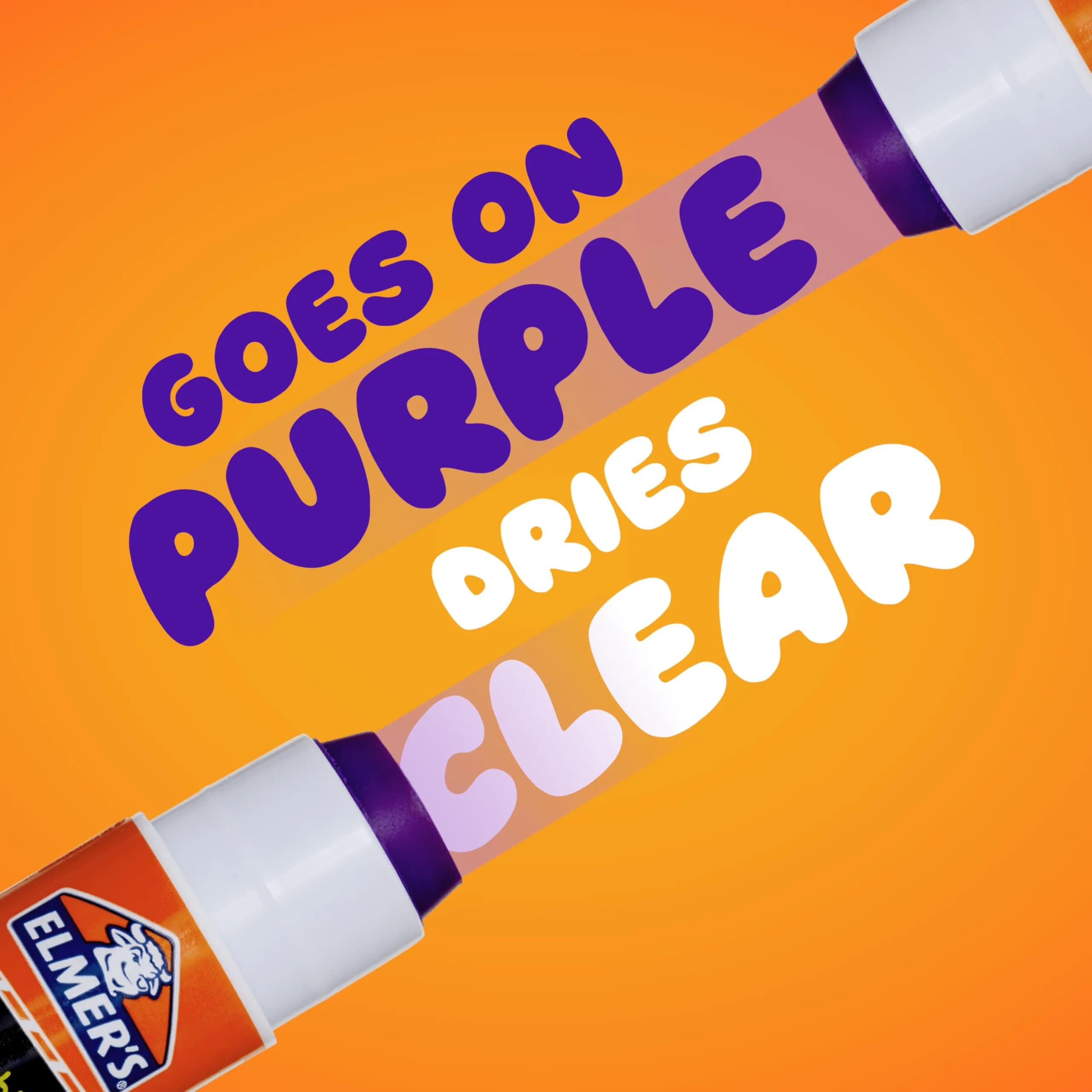 Elmer's Disappearing Purple School Glue Sticks, Washable, 3 Count (22g Each) | #1 Teacher Brand - view 2
