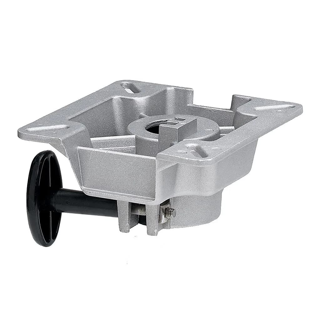 Attwood SWIVL-EZE LakeSport 2-3/8" Seat Mount with Friction Control - Aluminum (7" L x 7" W x 4" H) — No Color