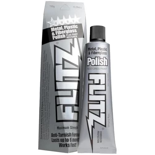 Flitz Metal Polish Paste 150g (5.29oz) | Solid Chrome, Stainless Steel, Aluminum Polish for Light Oxidation thumbnail 1