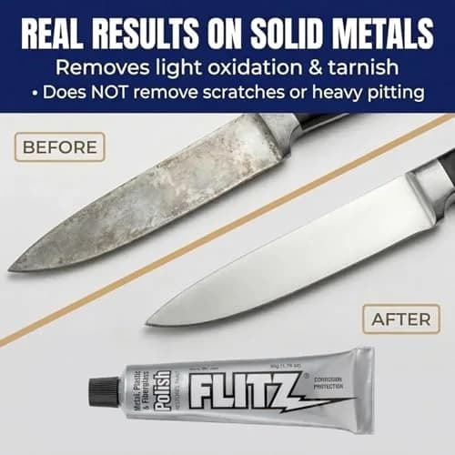 Flitz Metal Polish Paste 150g (5.29oz) | Solid Chrome, Stainless Steel, Aluminum Polish for Light Oxidation thumbnail 2