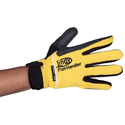 Lindy Fish Handling Glove Small/Medium Yellow Right-hand | Puncture-Proof Cut-Resistant thumbnail 1