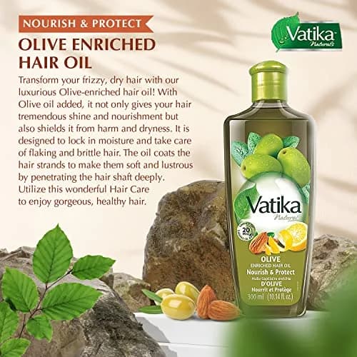 Vatika Naturals Hair Oil - Enriched Formula Scalp Care, 300ml Olive | Nourishes Hair & Scalp Naturally thumbnail 2
