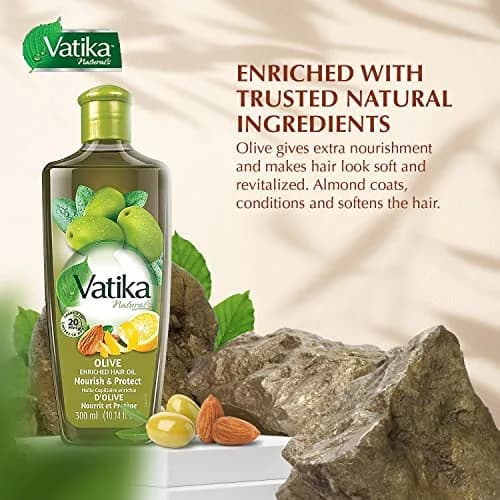Vatika Naturals Hair Oil - Enriched Formula Scalp Care, 300ml Olive | Nourishes Hair & Scalp Naturally thumbnail 3