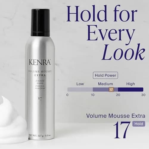 Kenra Volume Mousse Extra 17 Firm Hold Mousse 237ml (8 fl oz) | Thermal Protection up to 450F thumbnail 3