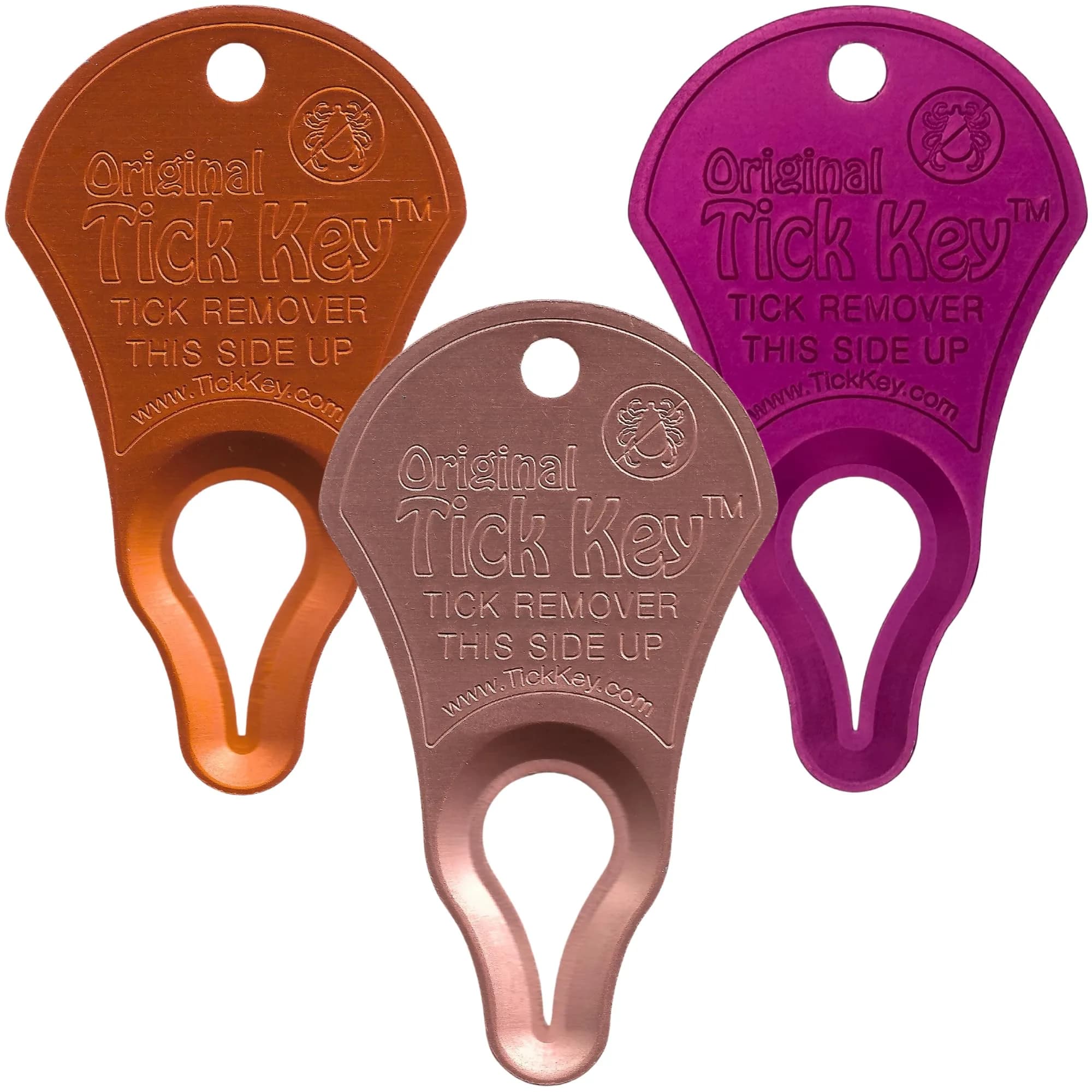 The Tick Key Tick Removal Tool, Multi Color 3 Pack | Safe, Portable & Made in USA (70-120 chars) — MULTI COLOR