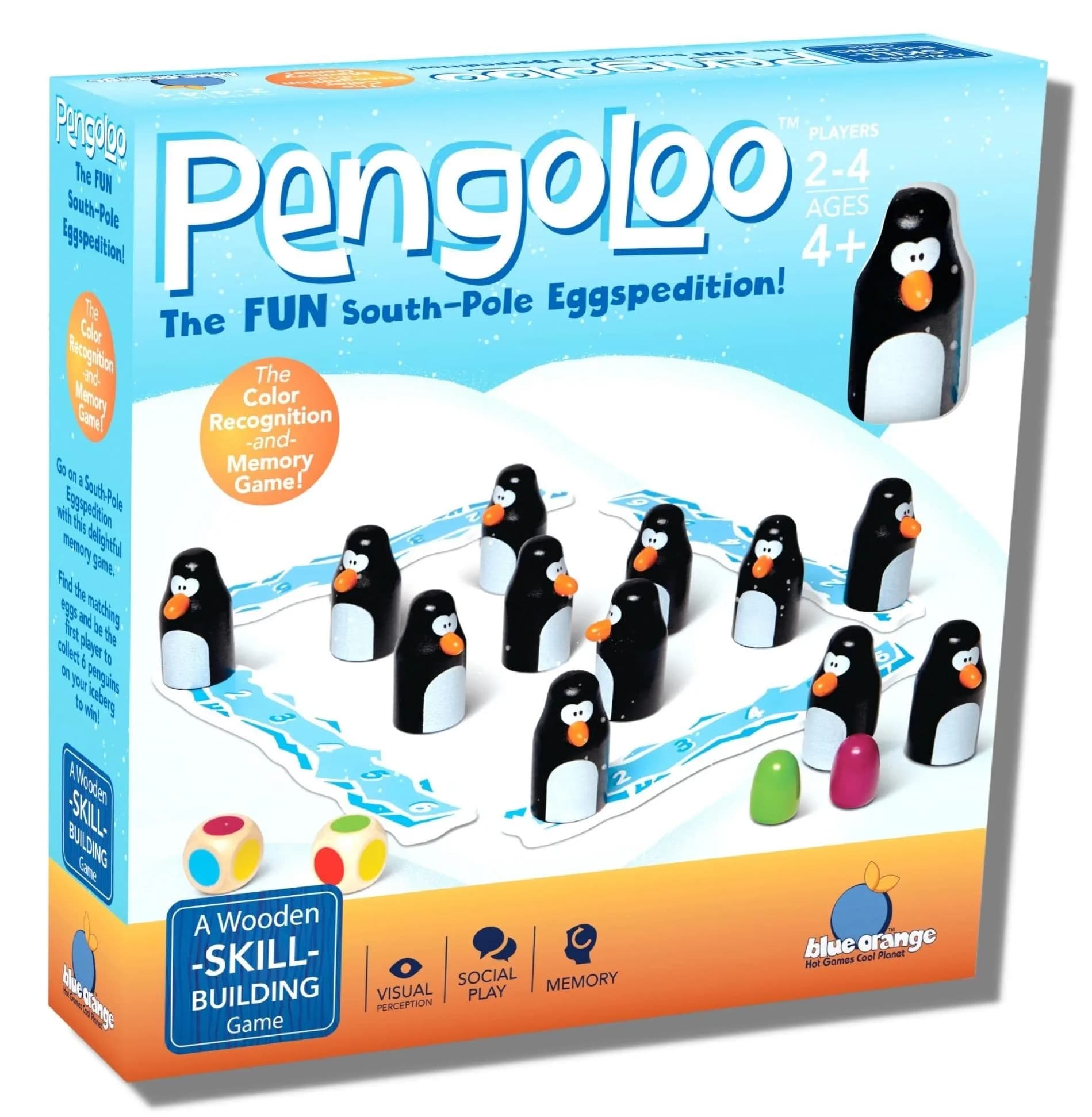 Blue Orange Pengoloo Wooden Tabletop Strategy & Memory Game for Kids Ages 4+ | Award Winner