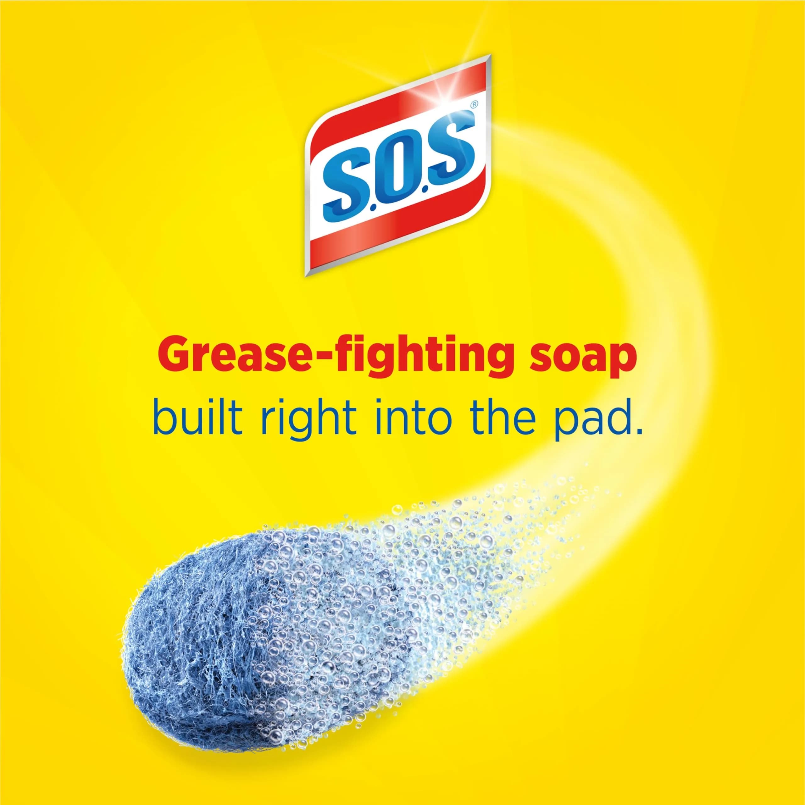 S.O.S Steel Wool Soap Pads Lemon Fresh 10 Count | Powerful Cleaning for Tough Grime - view 2