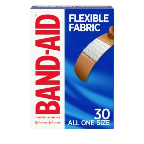 Band-Aid Flexible Fabric Adhesive Bandages All One Size | Comfortable, Non-Stick Wound Care (30 Count) thumbnail 1