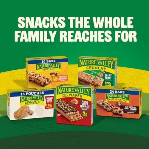 Nature Valley Crunchy Granola Bars Peanut Butter 12 Ct 256g (8.94 oz) | Whole Grain Oats & Peanut Butter thumbnail 9