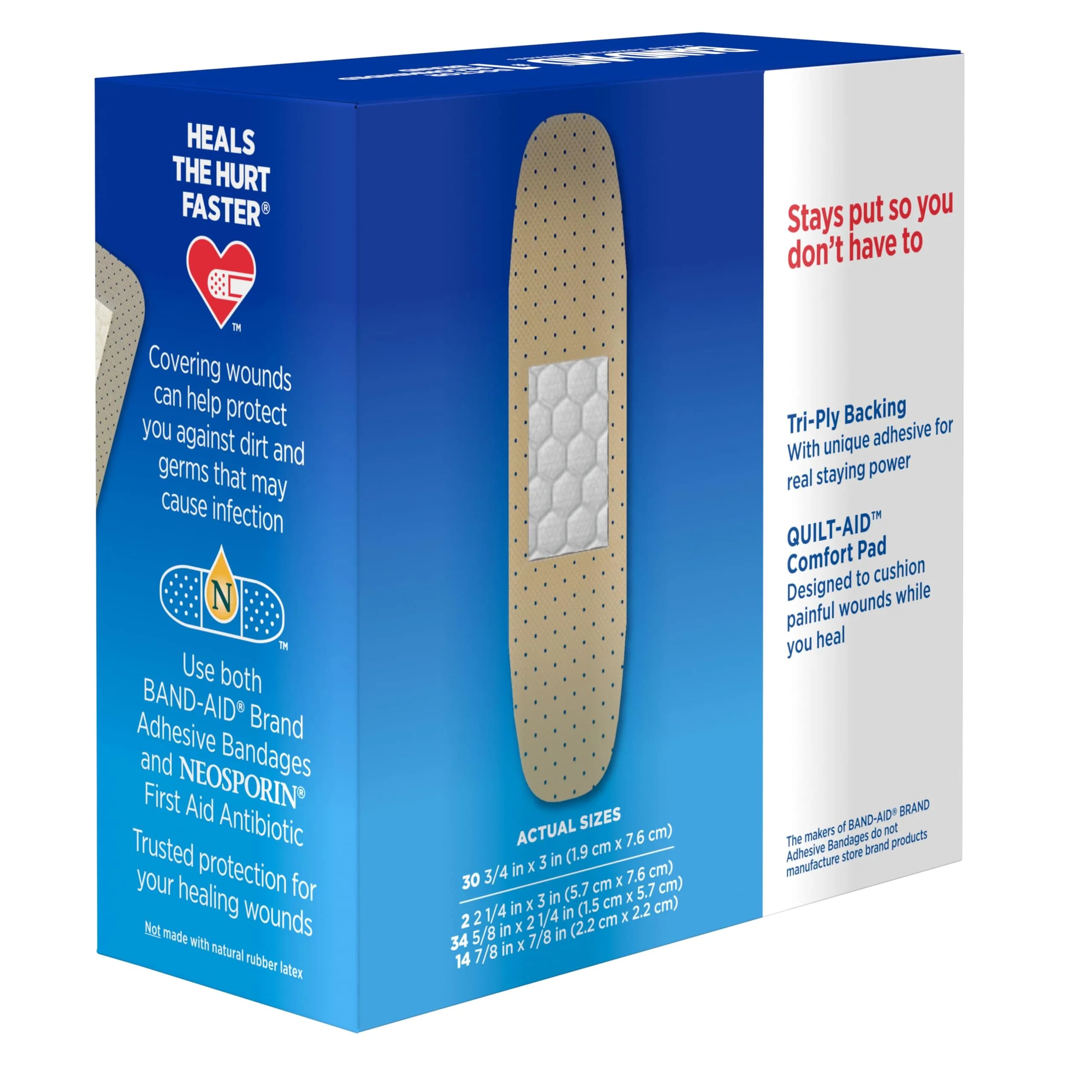 BAND-AID Tru-Stay Sheer Adhesive Bandages Assorted Sizes 80 Count | Dermatologist Tested Wound Dressing - view 5