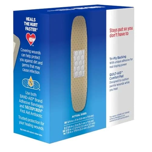 BAND-AID Tru-Stay Sheer Adhesive Bandages Assorted Sizes 80 Count | Dermatologist Tested Wound Dressing thumbnail 5