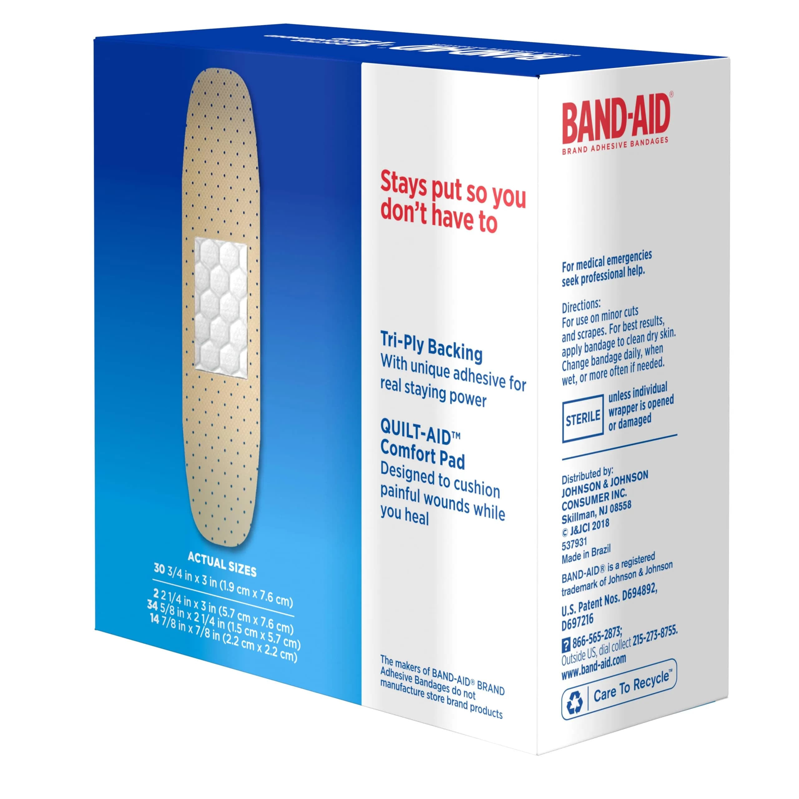 BAND-AID Tru-Stay Sheer Adhesive Bandages Assorted Sizes 80 Count | Dermatologist Tested Wound Dressing - view 6