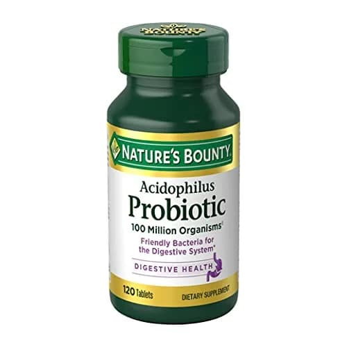 Nature's Bounty Probiotic Acidophilus Tablets 120 Count | Supports Digestive Health thumbnail 1