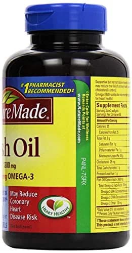 Nature Made Fish Oil Omega 3 Supplements 1200mg Softgels 100 Count | Heart Health Support thumbnail 3