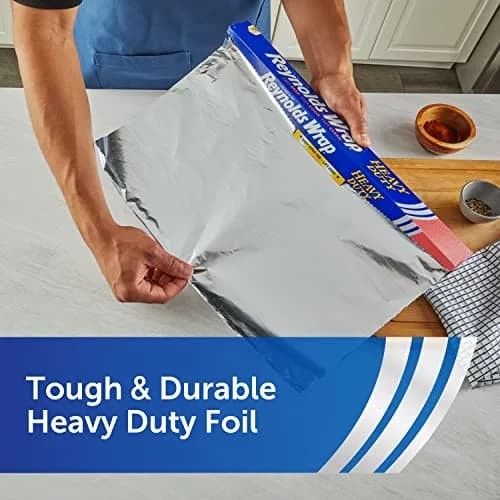 Reynolds Heavy Duty Aluminum Foil Roll, 18 Inch Wide, 37.5 sq ft (1.06 kg) | USA-Sourced for Indian Kitchens thumbnail 4