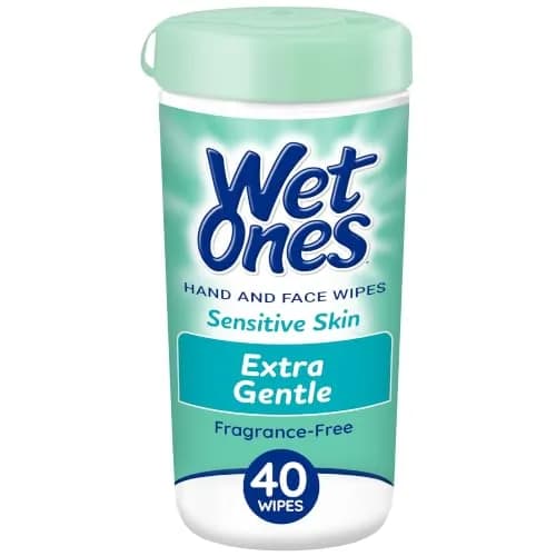 Wet Ones Sensitive Skin Hand & Face Wipes Unscented 40 Count (201 ml) | Hypoallergenic & Paraben Free thumbnail 5