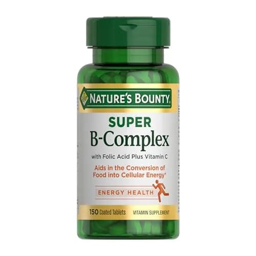 Nature's Bounty Super B Complex Vitamins with Vitamin C & Folic Acid, 150 Tablets | Supports Energy Metabolism & Immune Health thumbnail 1