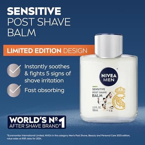 NIVEA MEN Sensitive Post Shave Balm 99ml (3.3 Fl Oz) | Soothes Irritation, Fights Dryness, Alcohol-Free thumbnail 3