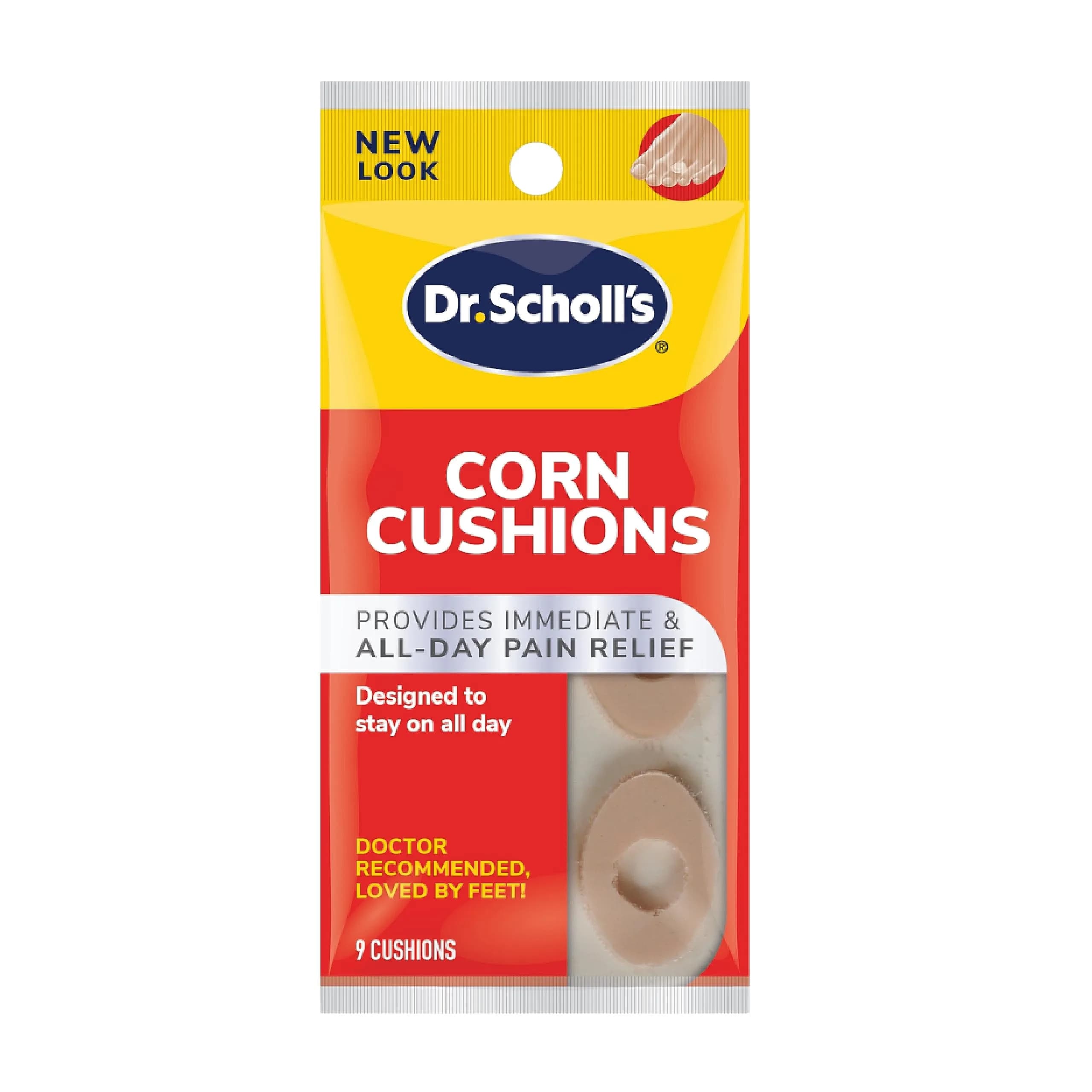 Dr. Scholl's Corn Cushions Regular 9 Count | Relieve Foot Pain from Shoe Pressure — White