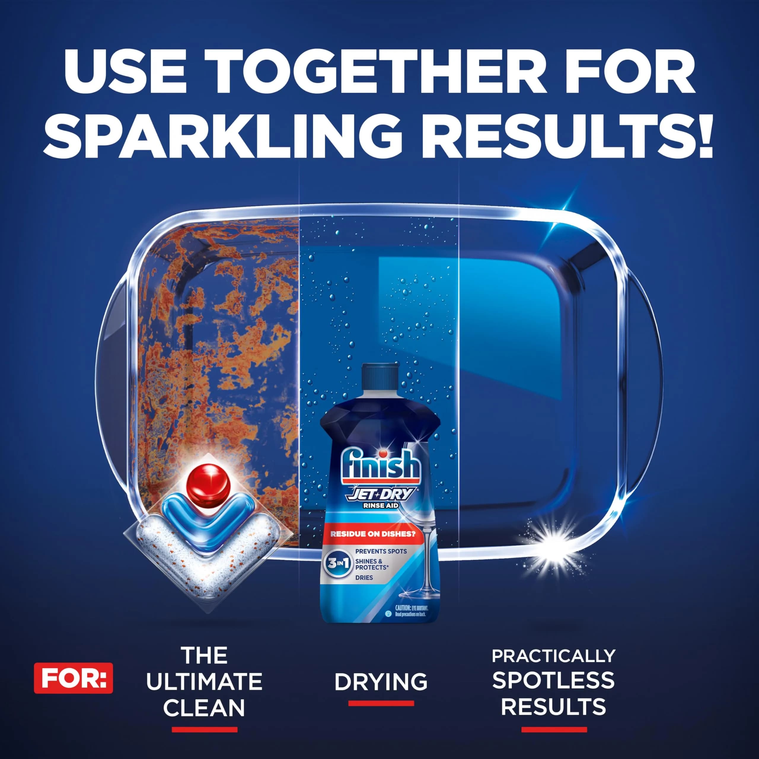 Finish Jet-Dry Dishwasher Rinse Aid Liquid 240ml (8.45 oz) | Prevents Spots & Residues - view 5