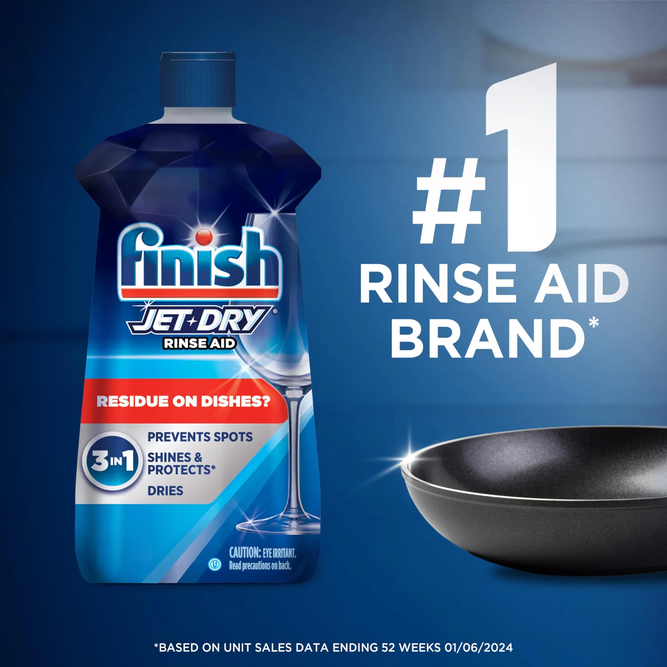 Finish Jet-Dry Dishwasher Rinse Aid Liquid 240ml (8.45 oz) | Prevents Spots & Residues - view 7