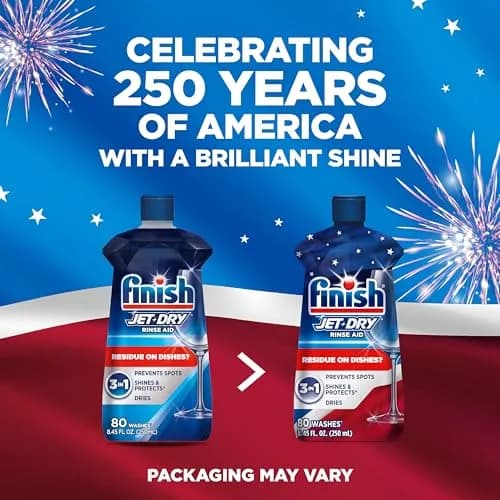 Finish Jet-Dry Dishwasher Rinse Aid Liquid 240ml (8.45 oz) | Prevents Spots & Residues thumbnail 2