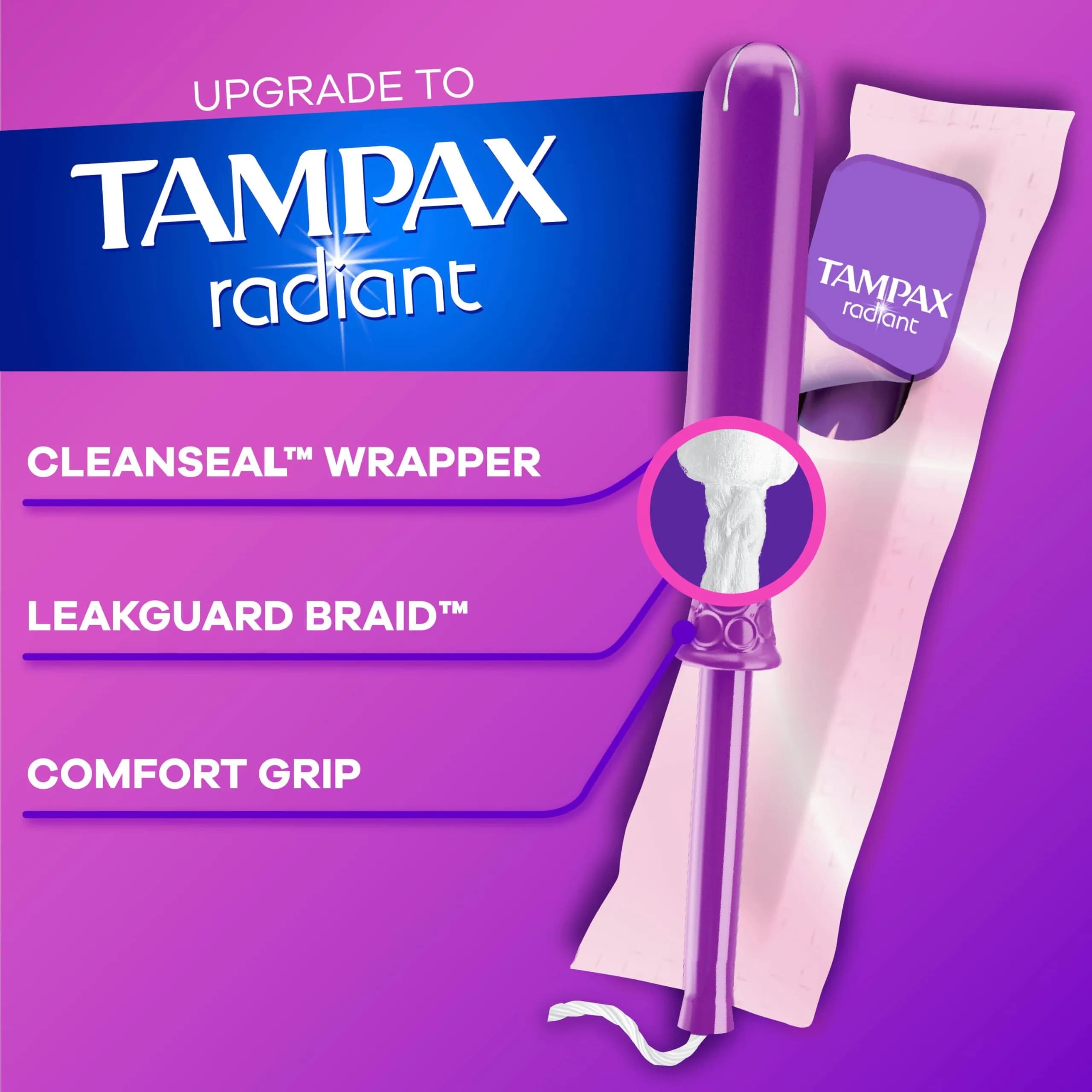 Tampax Cardboard Tampons Super Plus Absorbency 40 Count | #1 U.S. Gynecologist Recommended Tampon Brand - view 9
