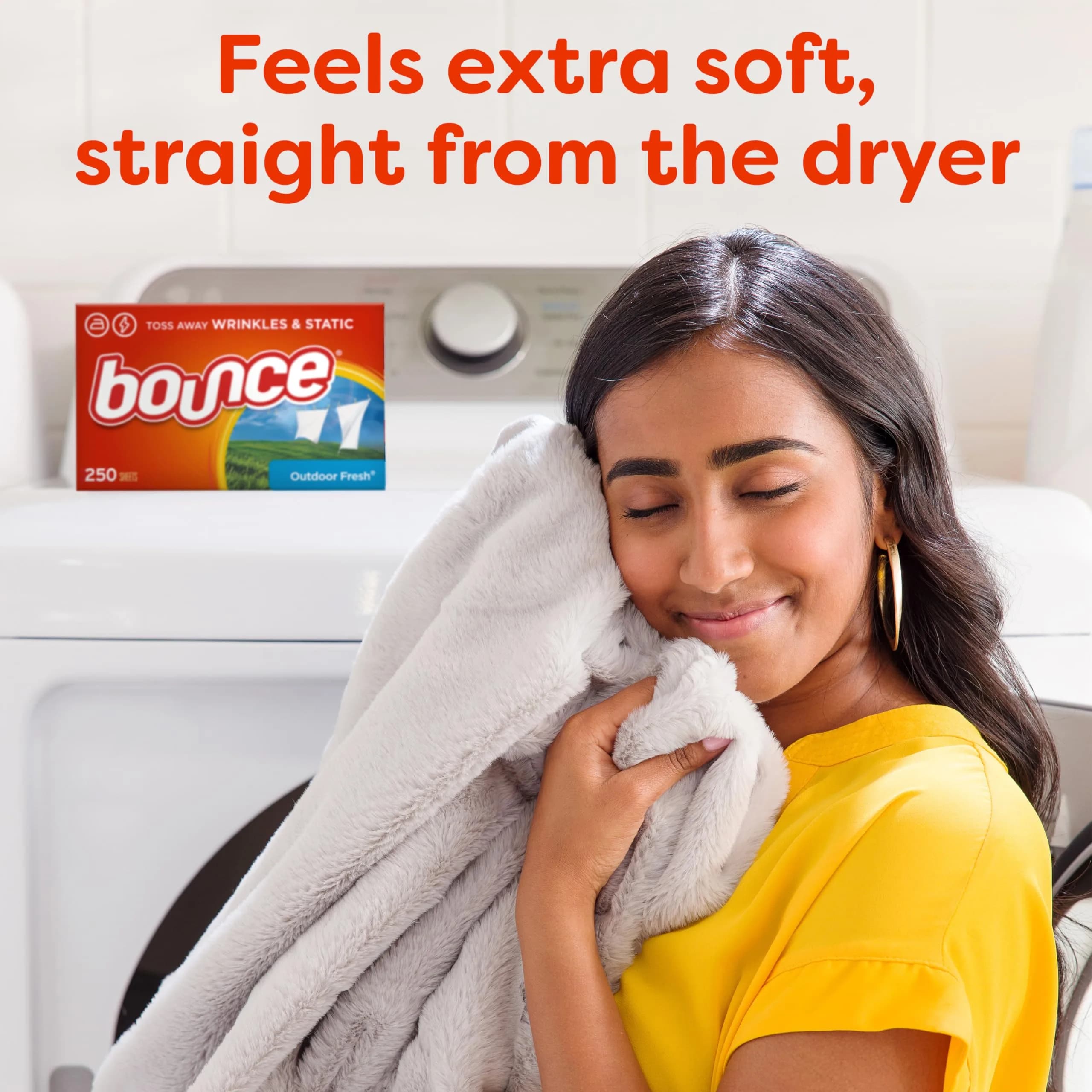 Bounce Fabric Softener Sheets, Outdoor Fresh Scent, 120 Count | Fights Static Cling & Reduces Wrinkles - view 5