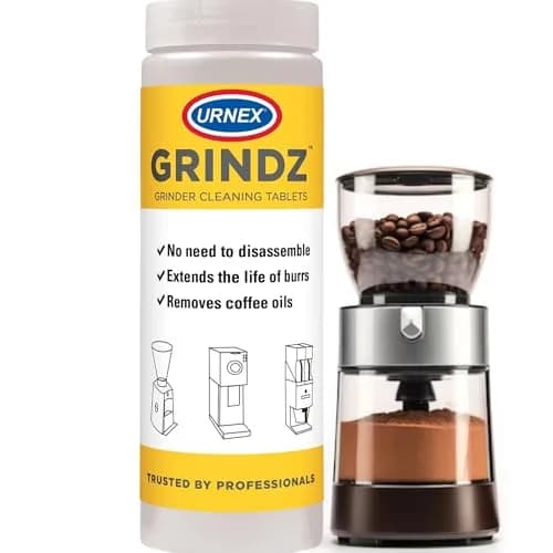 Urnex Grindz Professional Coffee Grinder Cleaning Tablets 102 Count | Cleans Burr and Casing thumbnail 1