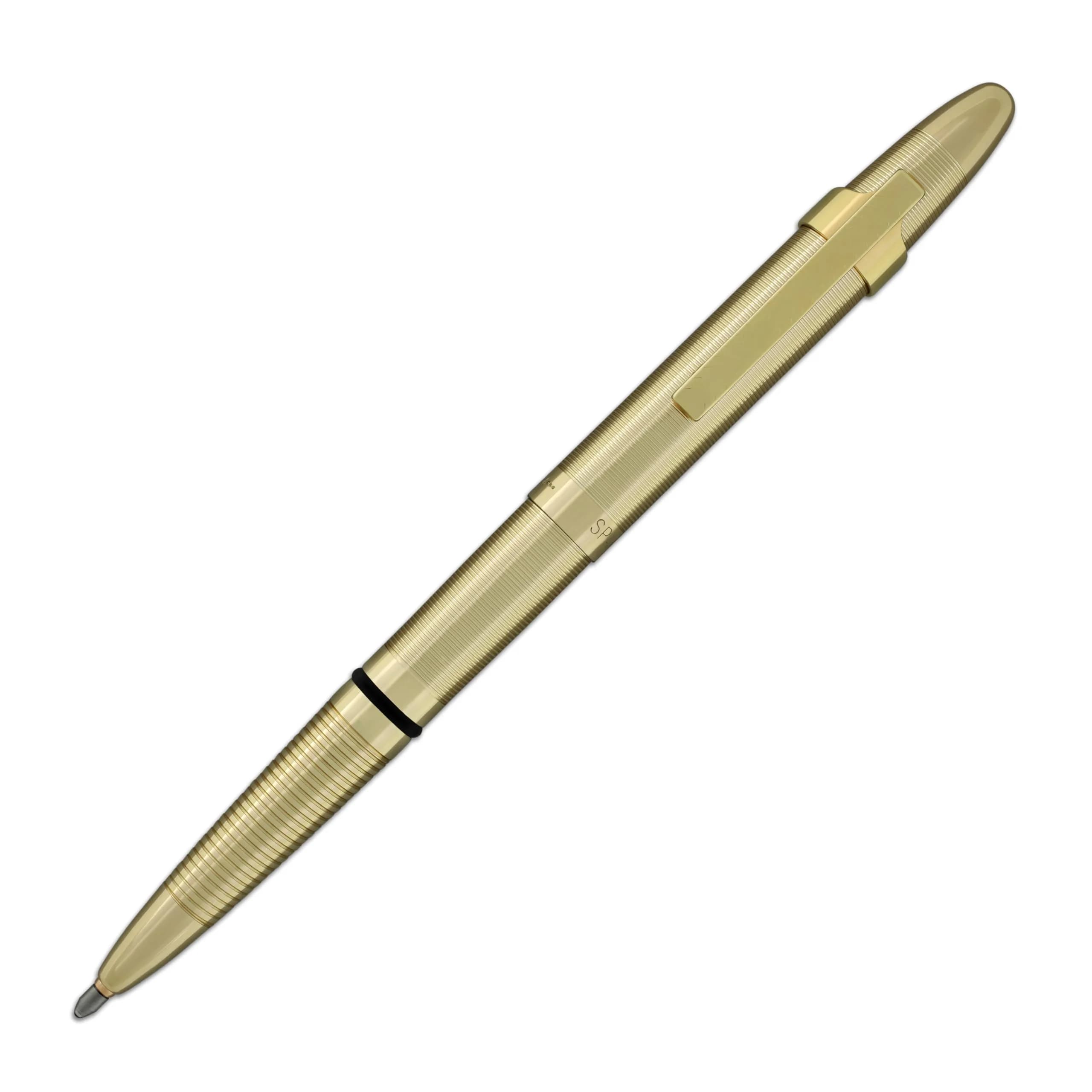 Fisher Bullet Pen - 400 Series - Lacquered Brass | Extreme Temperature & Zero Gravity Performance — Gold Laquered Brass