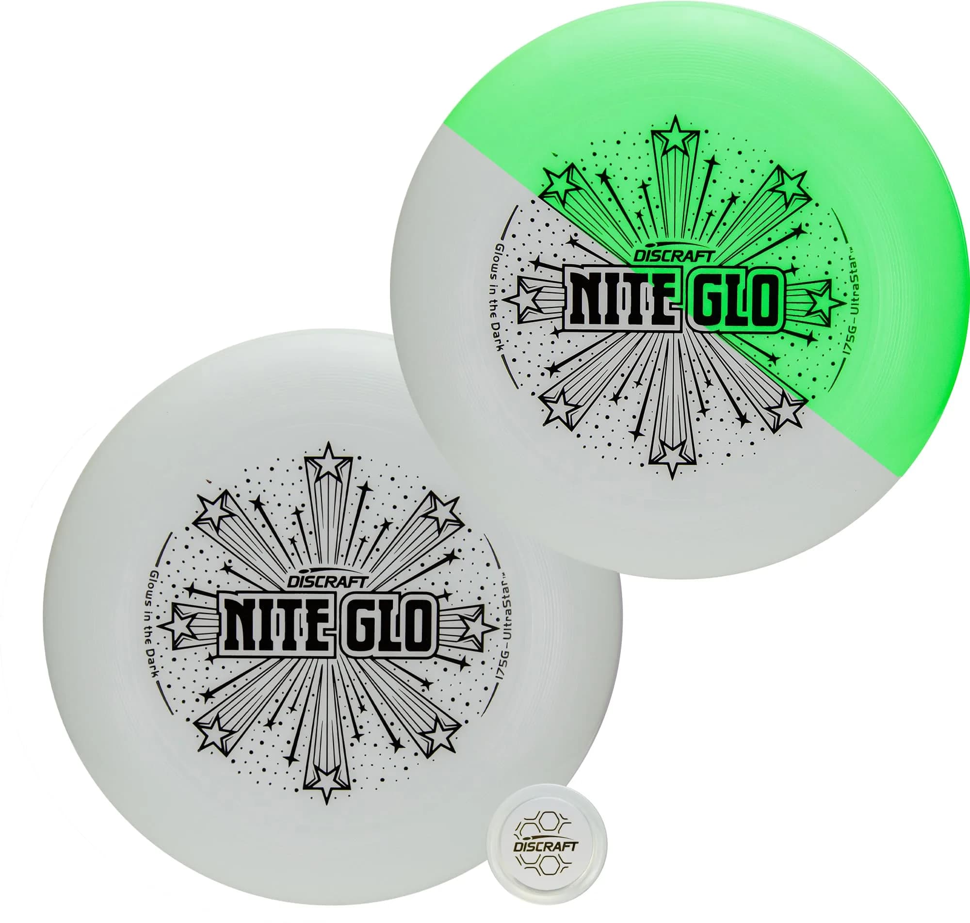 Discraft Ultra Star Sport Disc 175g Nite Glo - Glow-in-the-Dark Ultimate Flying Disc thumbnail 1
