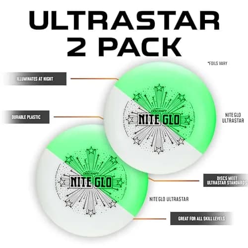 Discraft Ultra Star Sport Disc 175g Nite Glo - Glow-in-the-Dark Ultimate Flying Disc - view 4