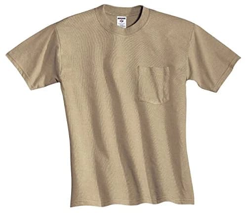 Jerzees Dri-Power Men's Active T-Shirt Small Khaki | 5.6 oz Cotton-Poly Blend thumbnail 1