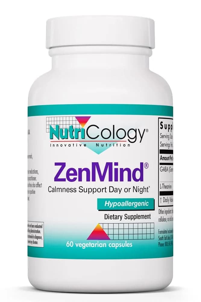 Allergy Research Group ZenMind 550 mg GABA & 200 mg L-Theanine | Supports Relaxation Day & Night