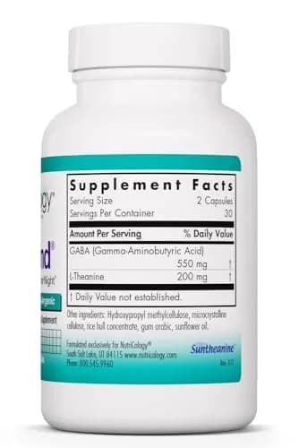 Allergy Research Group ZenMind 550 mg GABA & 200 mg L-Theanine | Supports Relaxation Day & Night thumbnail 2