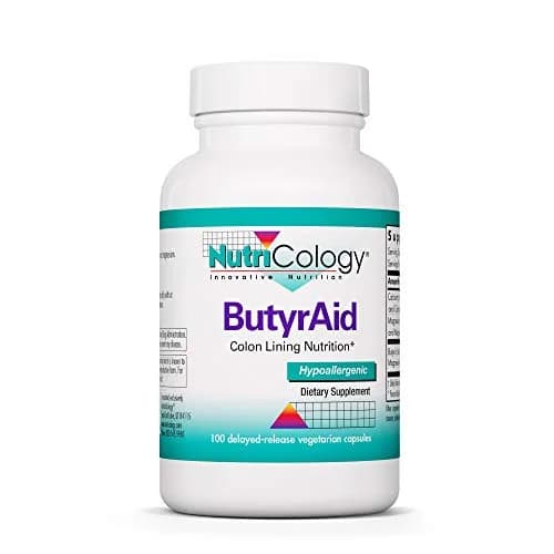 Allergy Research Group NutriCology ButyrAid 200 mg | Gut & Colon Support, 100 Vegetarian Capsules thumbnail 1