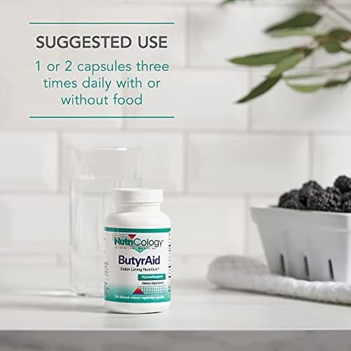 Allergy Research Group NutriCology ButyrAid 200 mg | Gut & Colon Support, 100 Vegetarian Capsules thumbnail 9