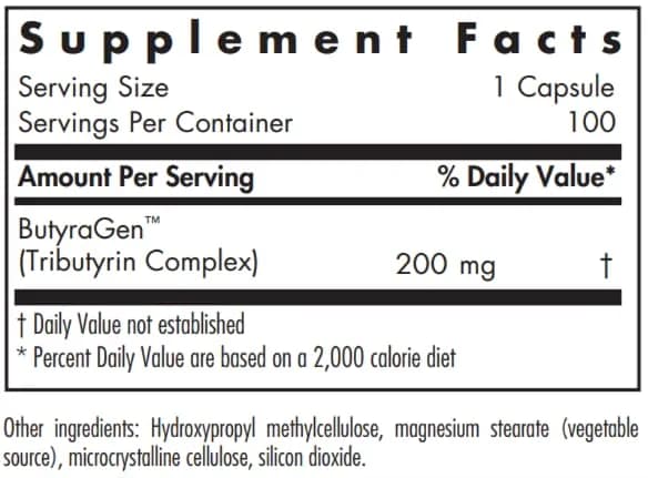 Allergy Research Group NutriCology ButyrAid 200 mg | Gut & Colon Support, 100 Vegetarian Capsules thumbnail 3