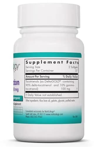 Allergy Research Group Delta-Fraction Tocotrienols 75 Softgels | Annatto-Derived Vitamin E Antioxidant Support thumbnail 2