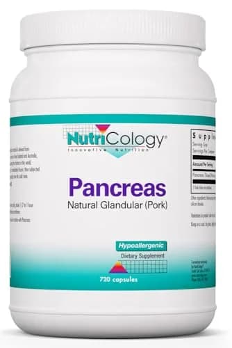 Allergy Research Group Pancreas Natural Glandular 425 mg Pork | Supports Digestive & Metabolic Function thumbnail 1