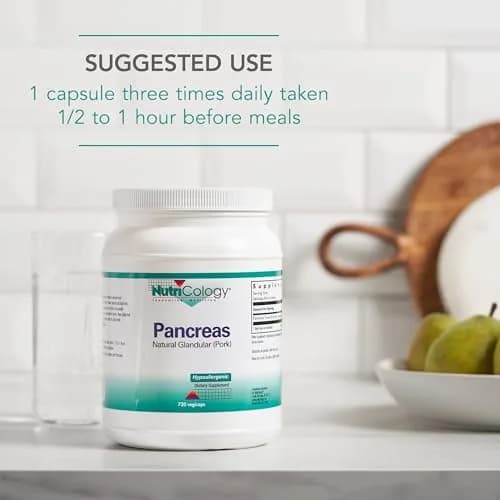 Allergy Research Group Pancreas Natural Glandular 425 mg Pork | Supports Digestive & Metabolic Function thumbnail 6