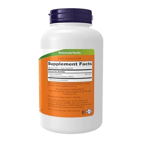 NOW Cascara Sagrada 450 mg Herbal Regularity 250 Veg Caps | Promotes Bowel Function thumbnail 2