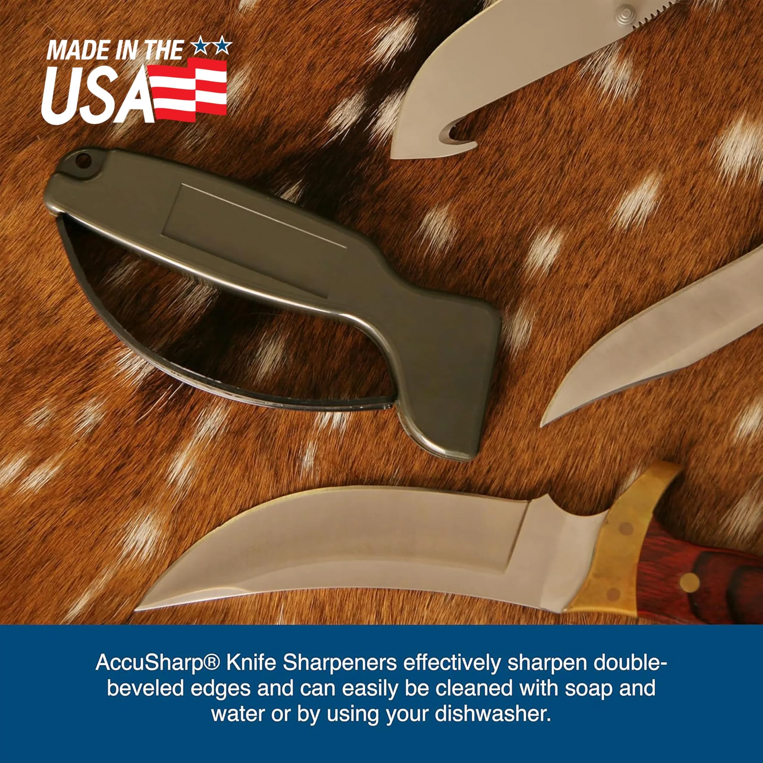 AccuSharp OD Green Knife Sharpener | Restores & Hones Straight & Serrated Knives - view 6