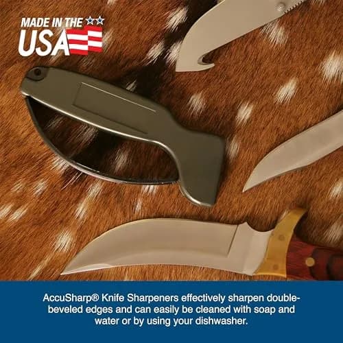 AccuSharp OD Green Knife Sharpener | Restores & Hones Straight & Serrated Knives thumbnail 6
