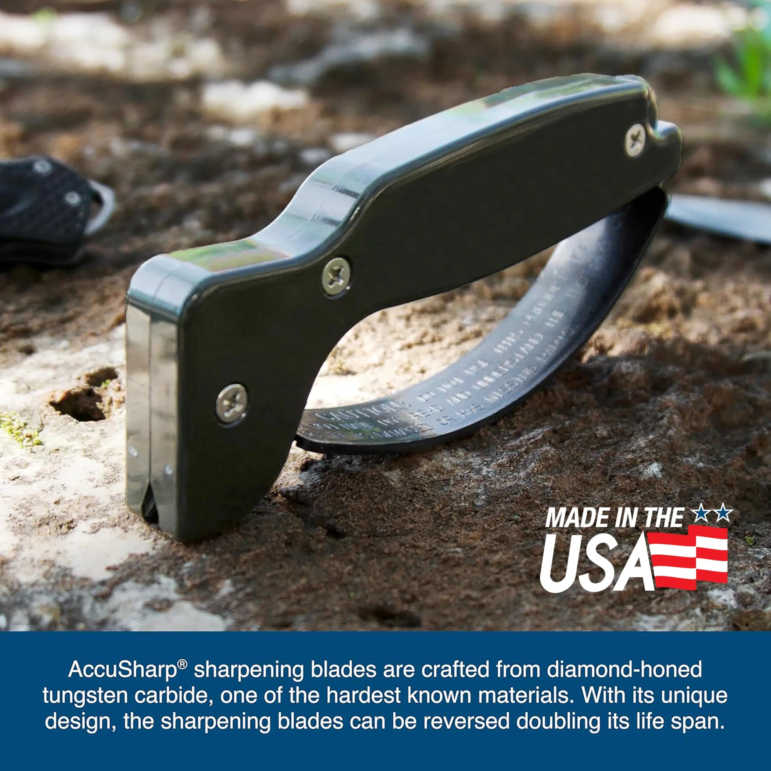 AccuSharp OD Green Knife Sharpener | Restores & Hones Straight & Serrated Knives - view 7