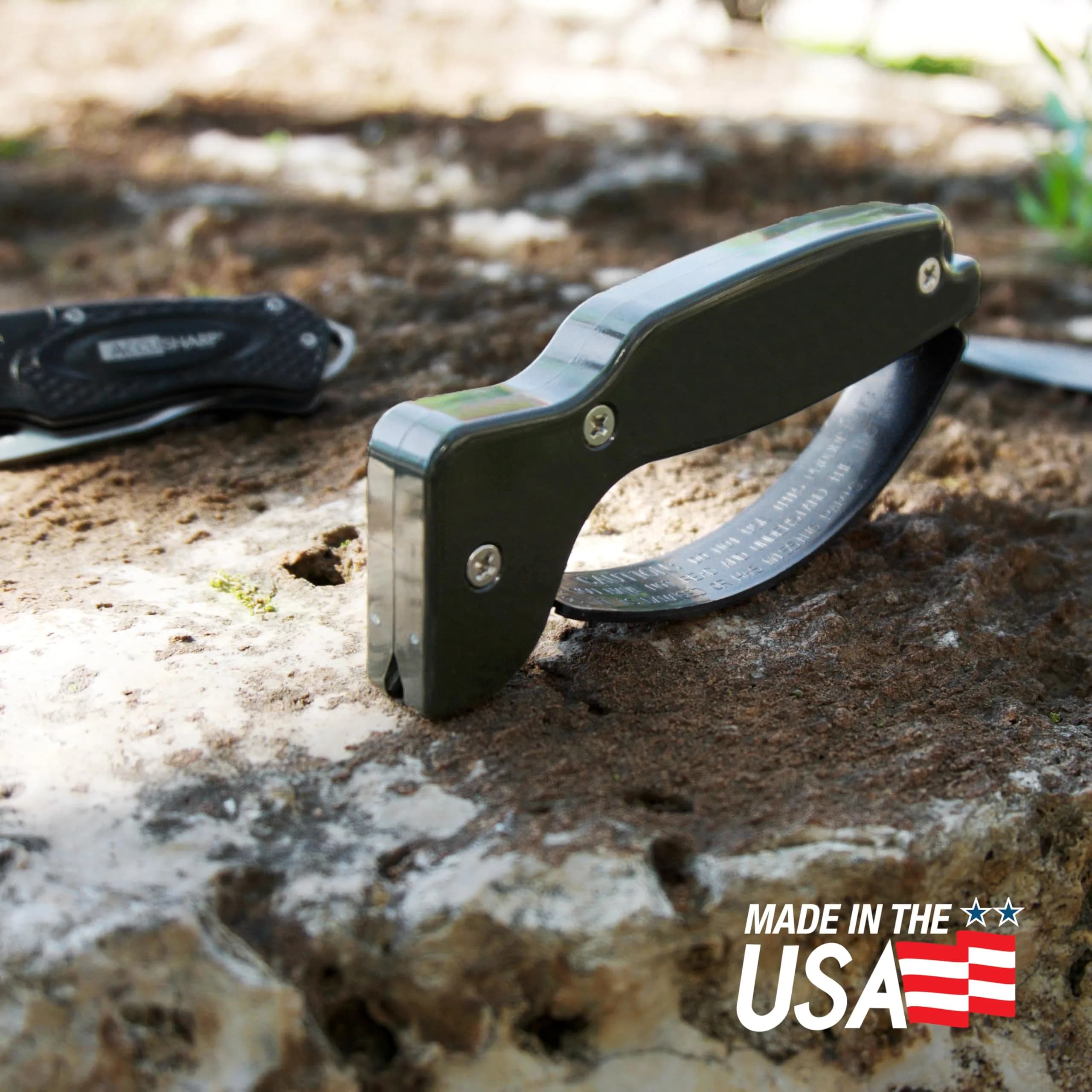 AccuSharp OD Green Knife Sharpener | Restores & Hones Straight & Serrated Knives - view 8