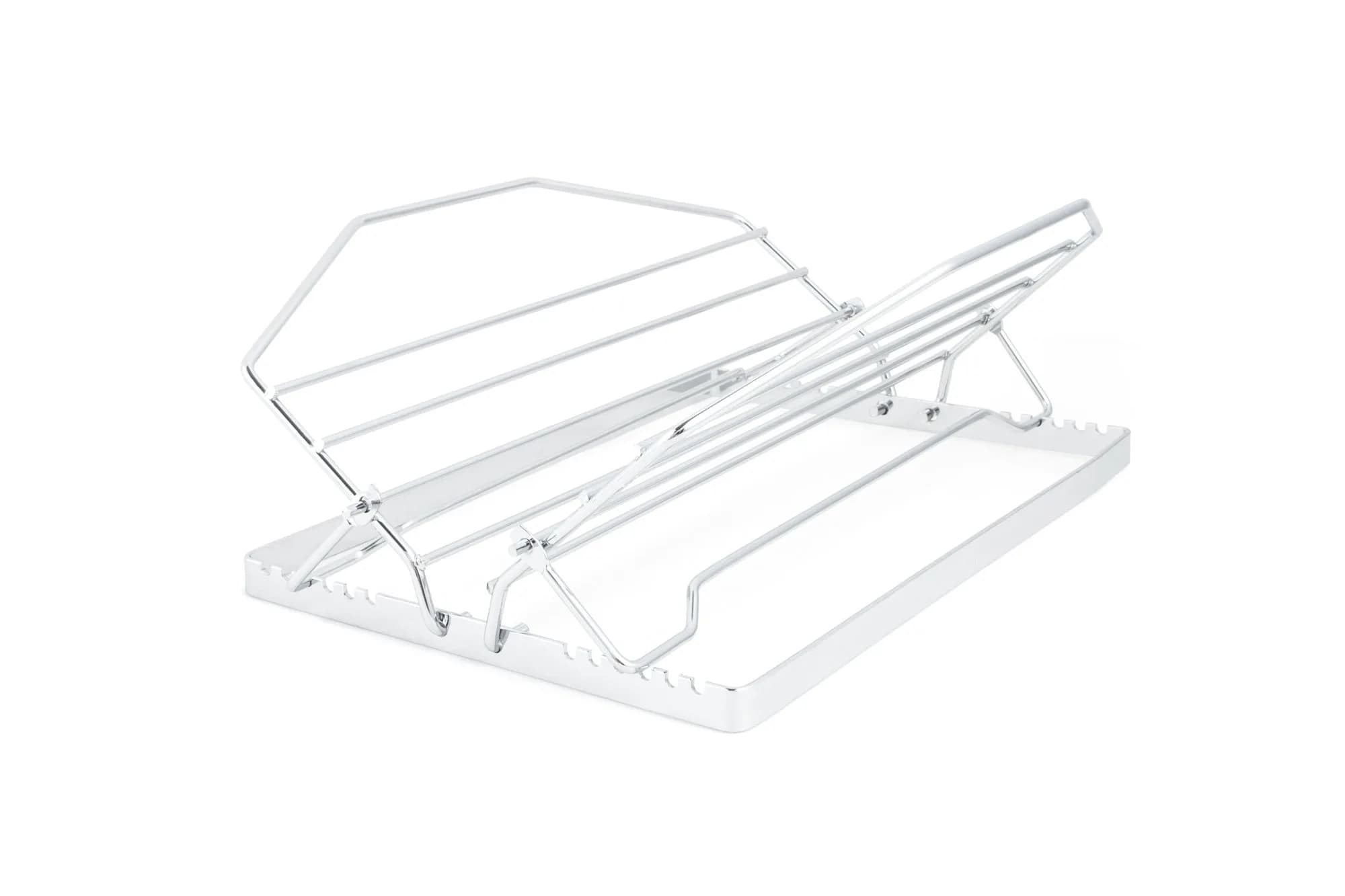 Fox Run Adjustable Roasting Rack 11.25 x 10 x 5 inches Metallic | Fits Most Pans, Elevates Roasts, Easy to Clean - main product image